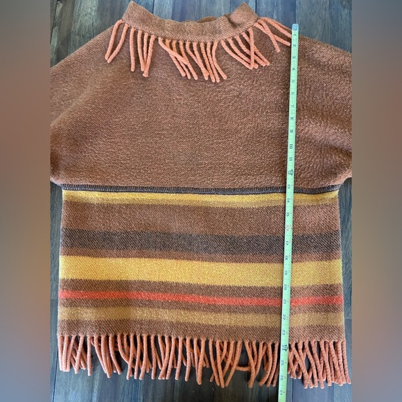 LAPP LANDER vintage 100% wool sweater made in Norway fringe - Picture 5 of 8
